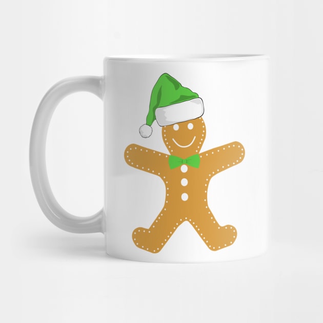 GINGERBREAD Man Christmas Green by SartorisArt1